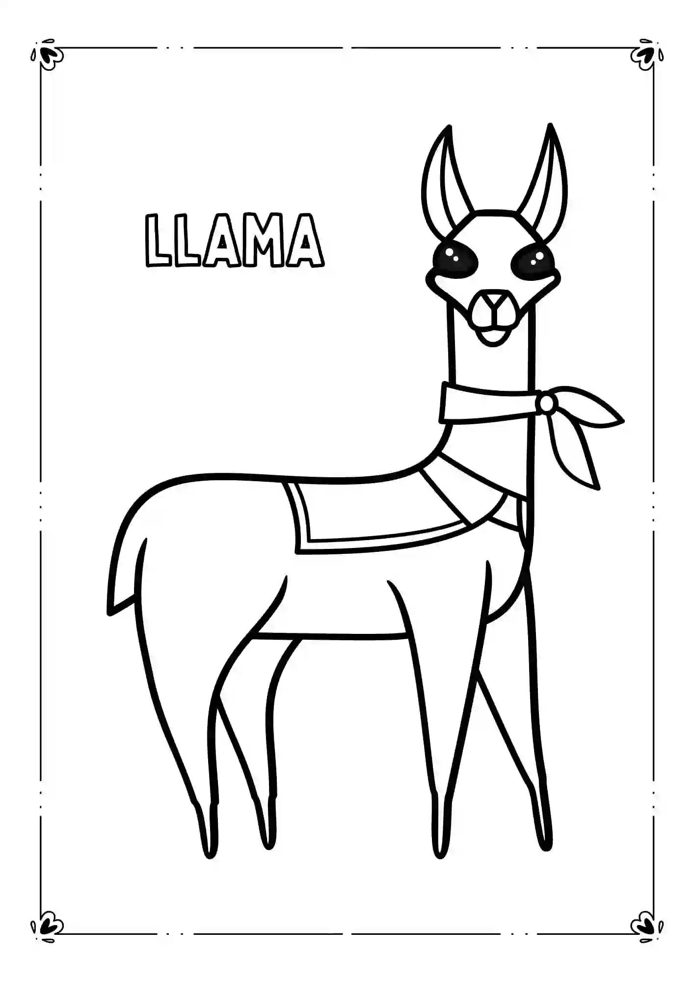Farm Animals Coloring Worksheets (LAMA)