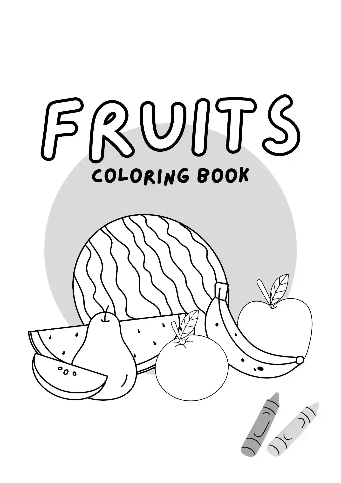 Fruits Colouring worksheets Cover