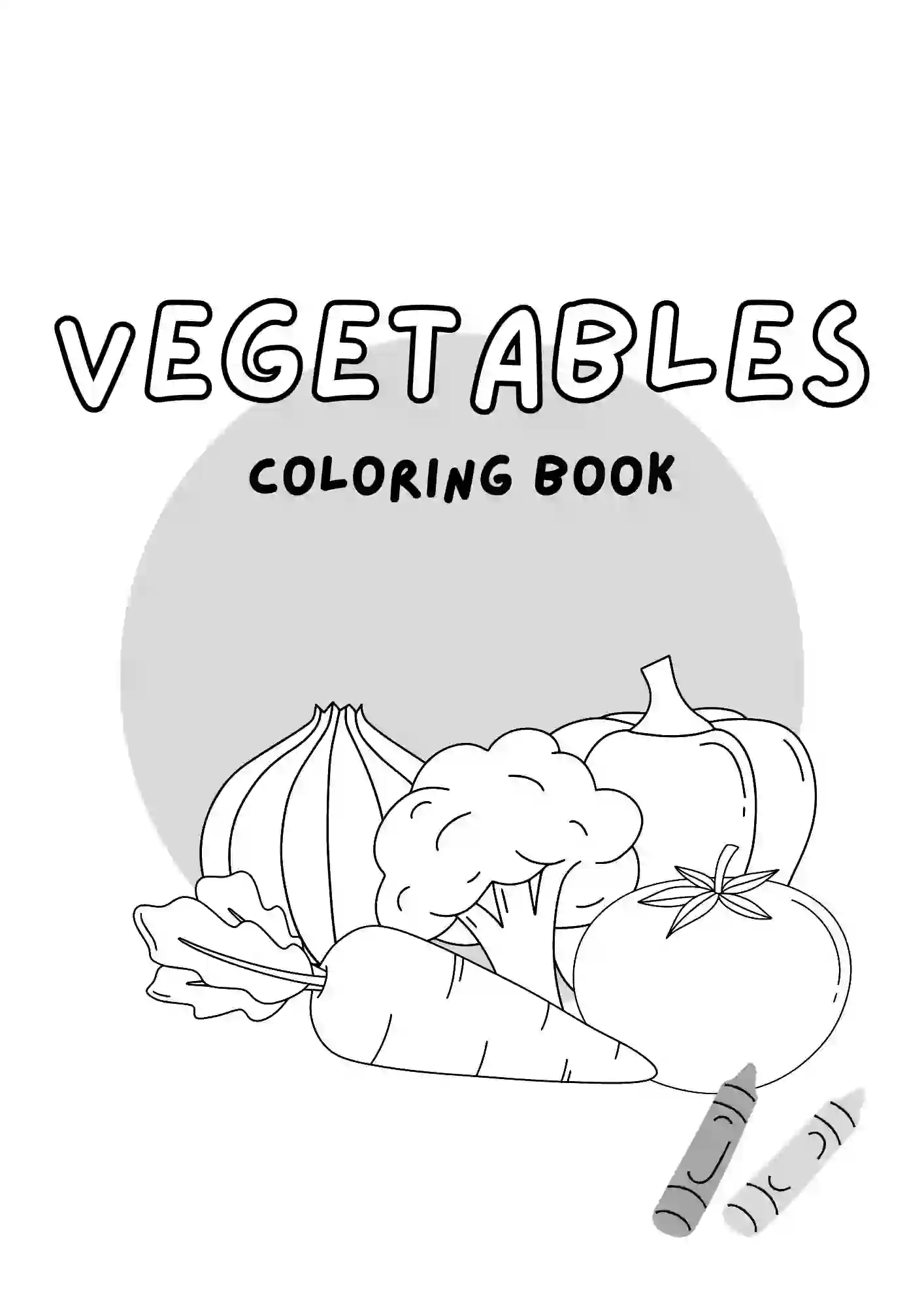 Vegetables Colouring Worksheets cover