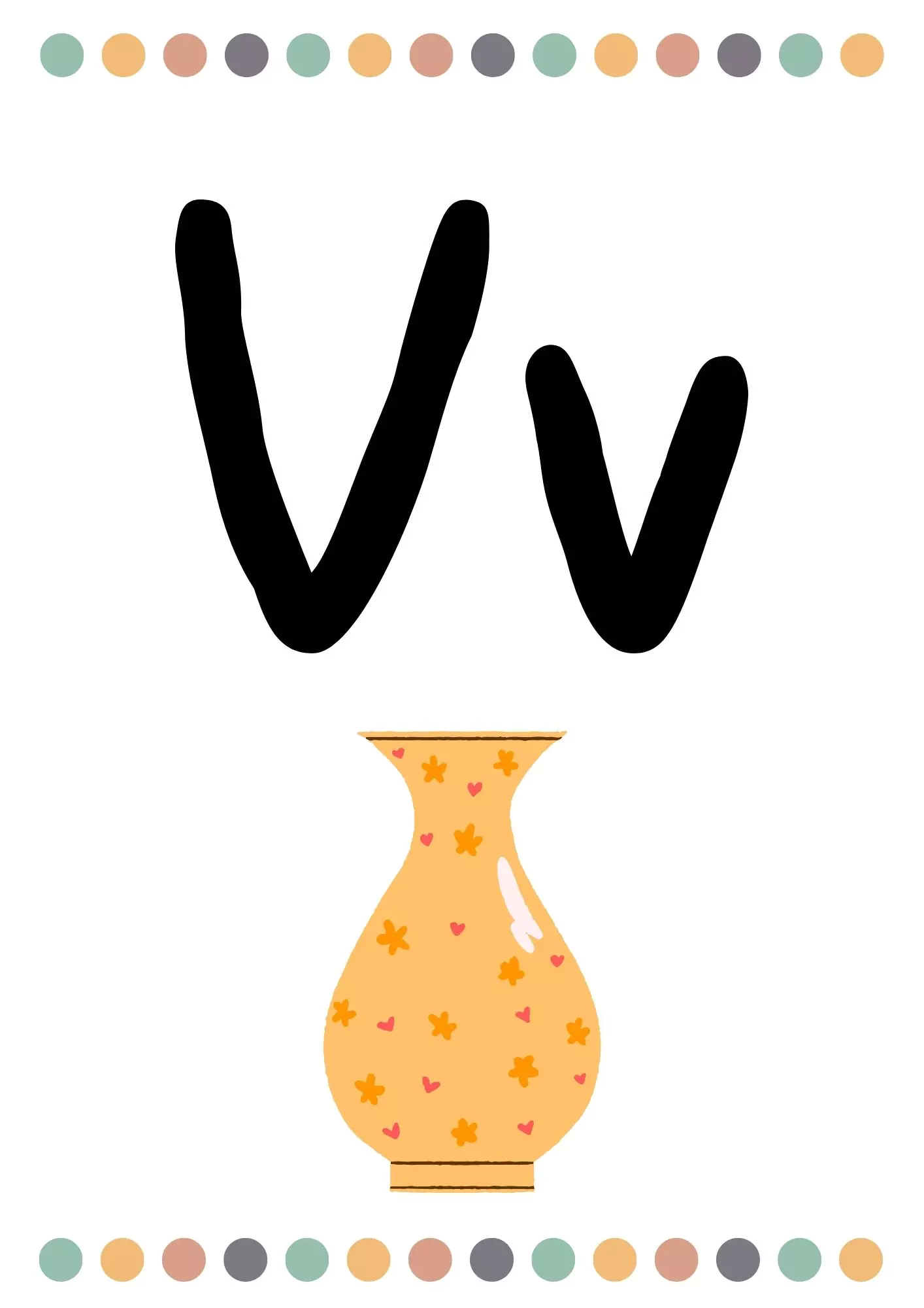 Alphabet Posters With Pictures letter V