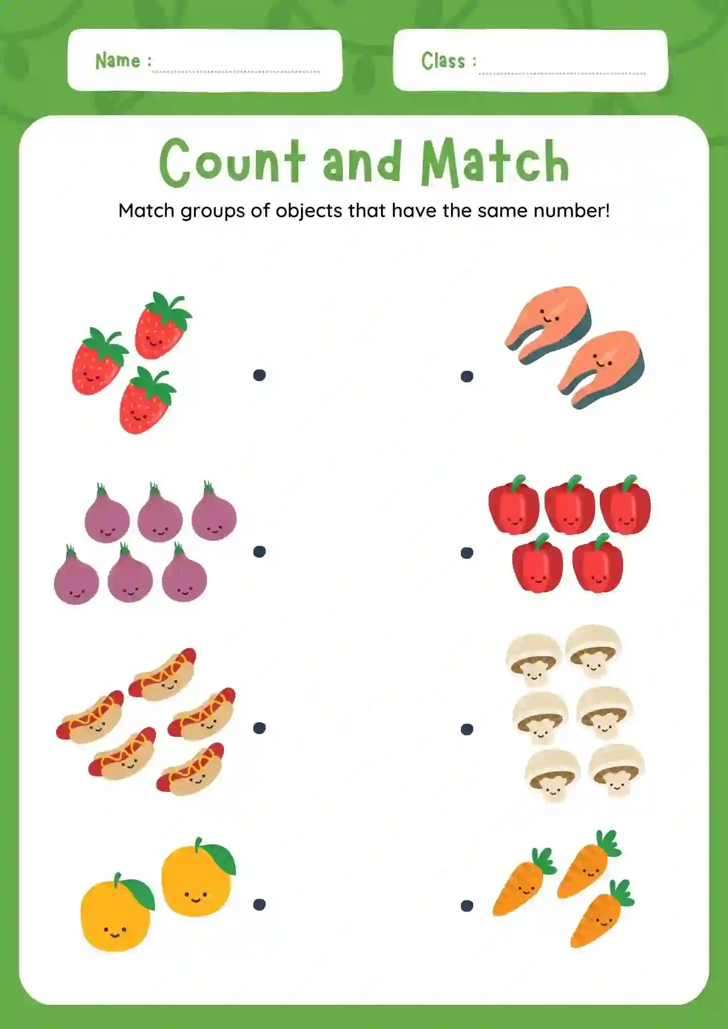 Count and Match Worksheet 3