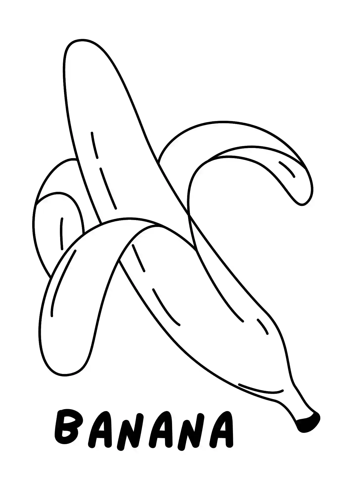 Fruits Colouring worksheet (banana)