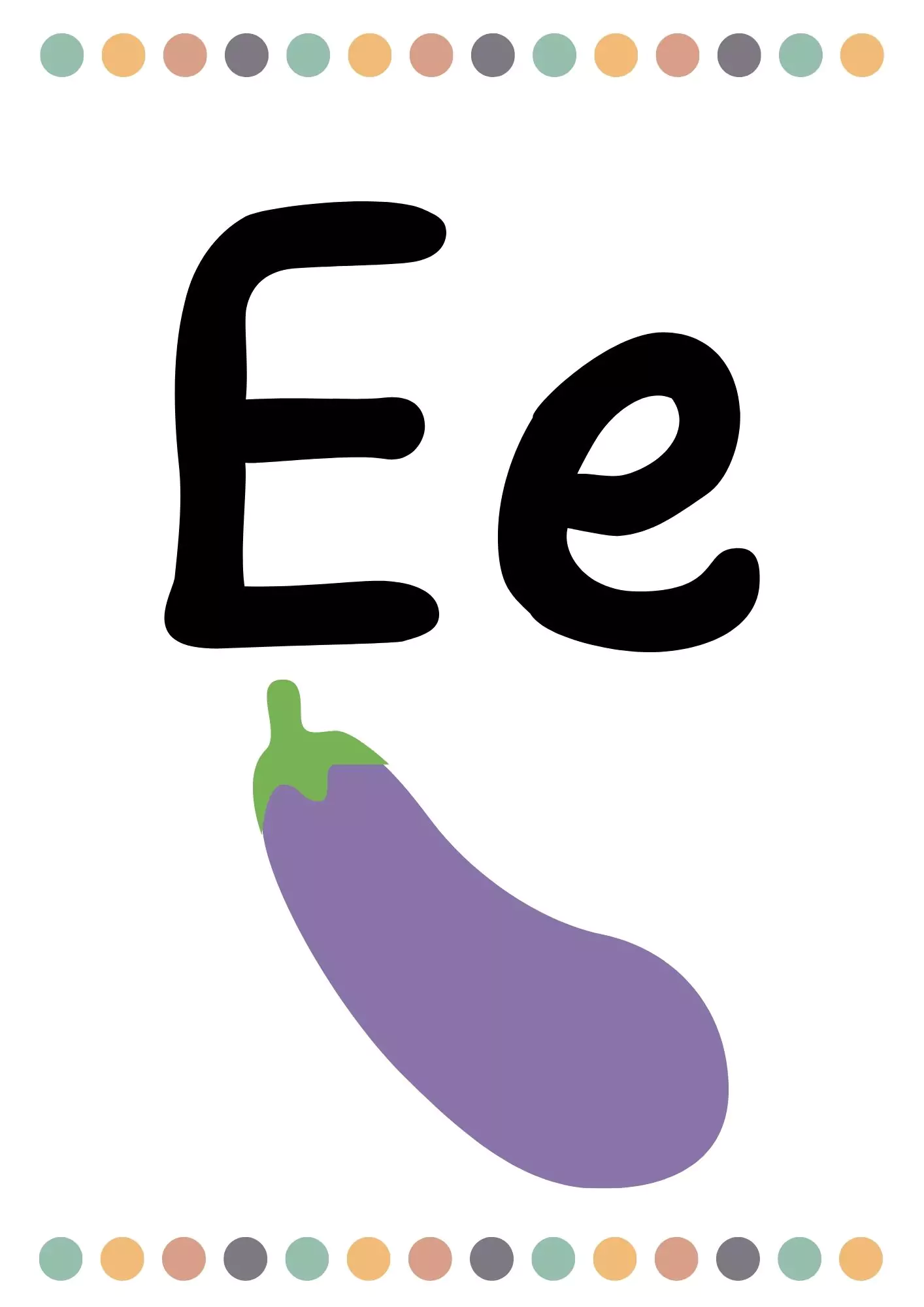 Alphabet Posters With Pictures letter E