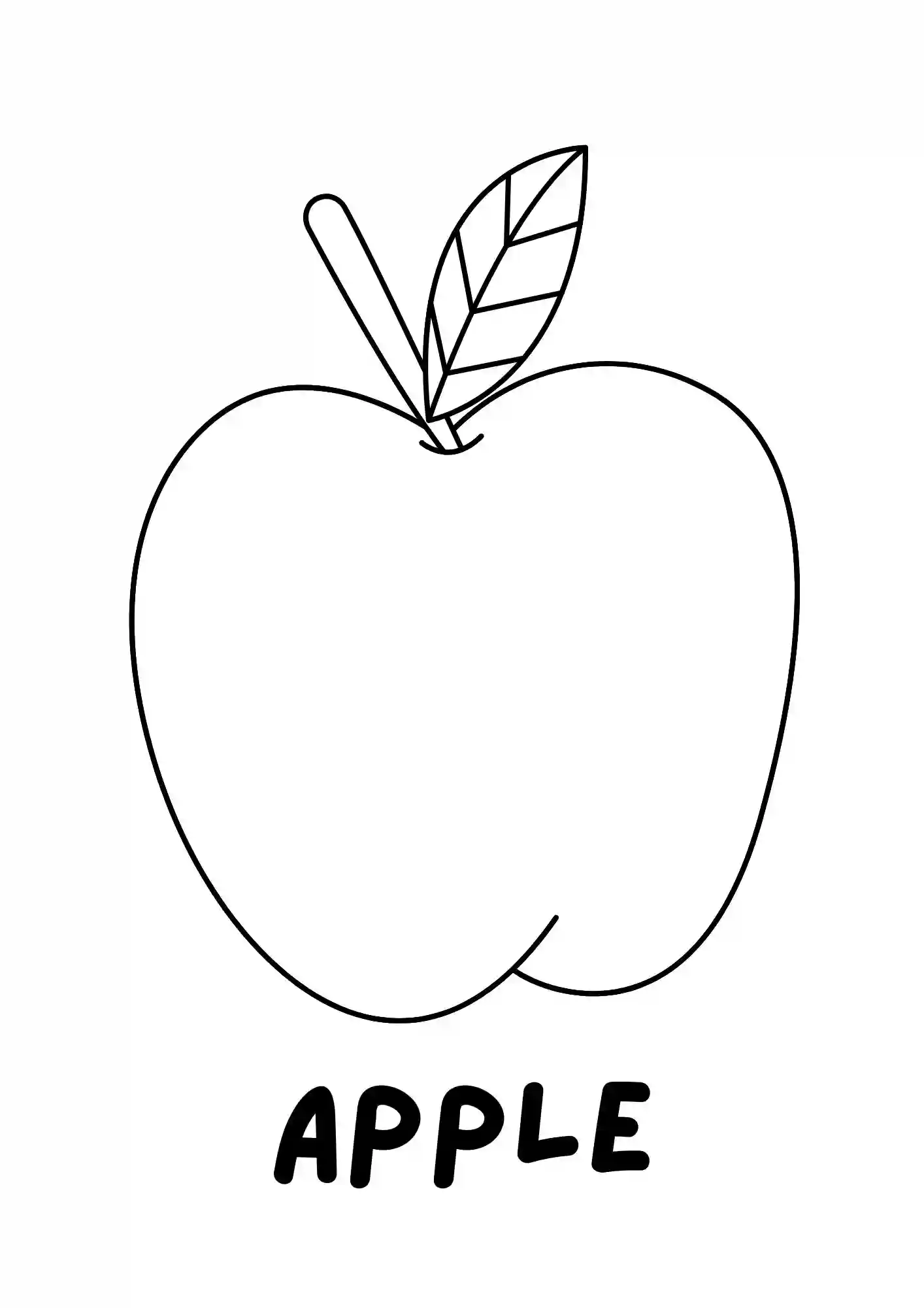 Fruits Colouring worksheet (apple)