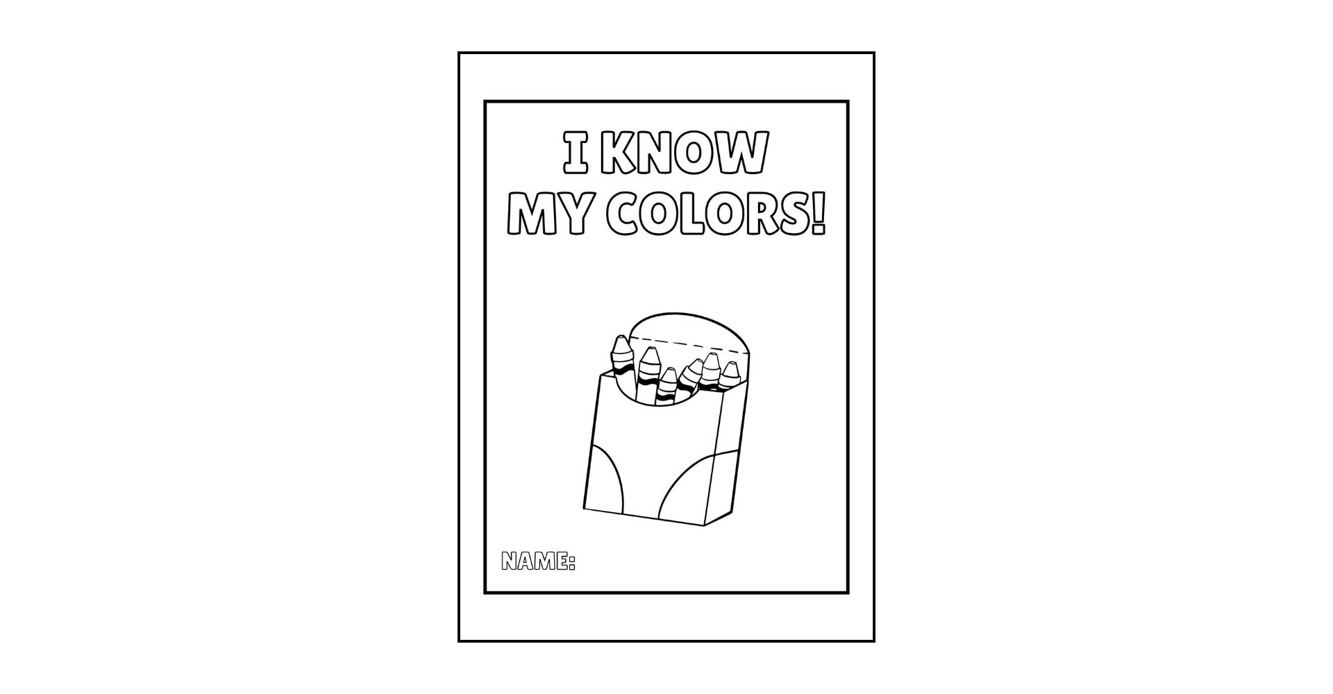 Color Fun Activity Worksheets