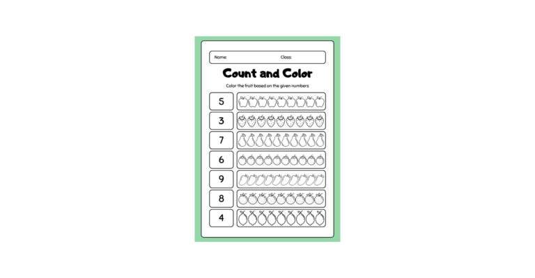 Count and color worksheet