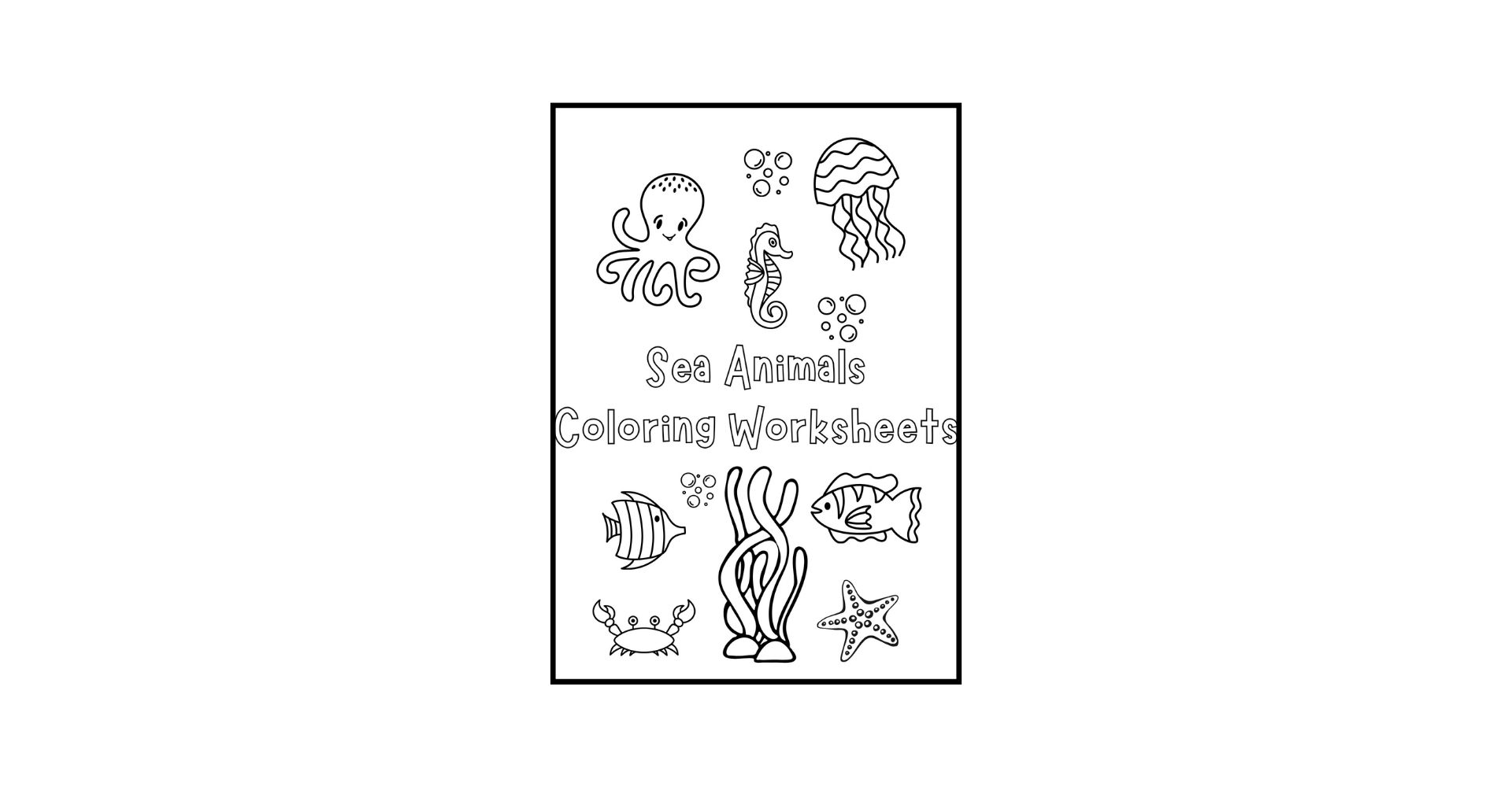 Sea Animal Coloring Worksheets/pages