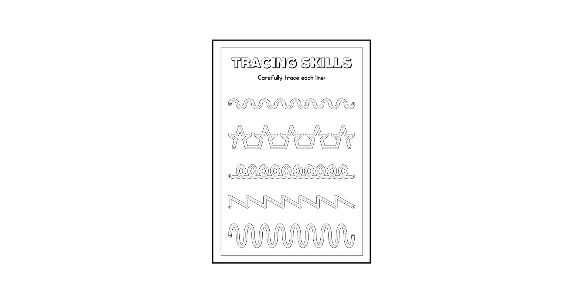 Tracing Skills Worksheets / Pre-writing worksheets for kids