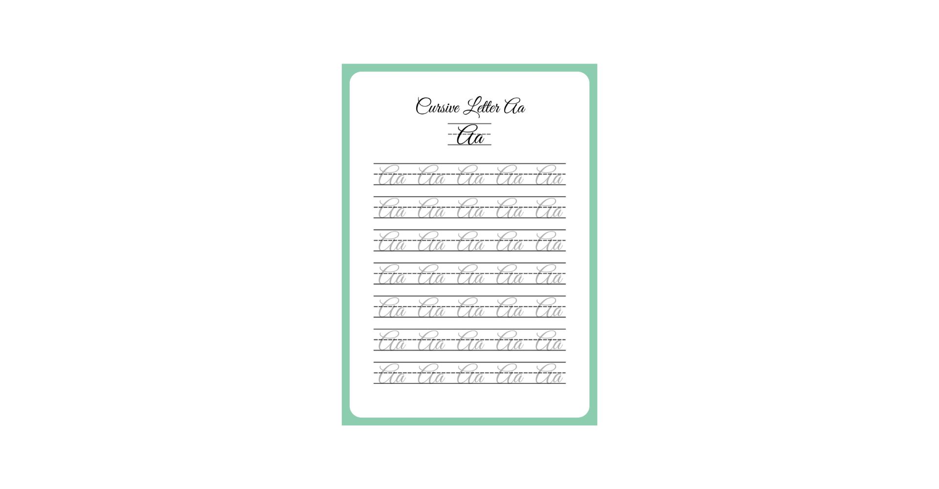 Cursive Writing Worksheets A to Z