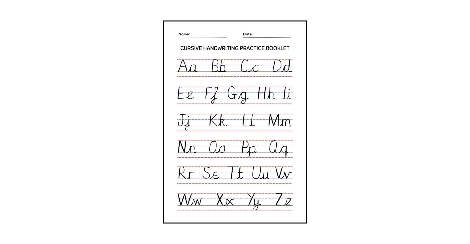 Small Letters cursive writing worksheets