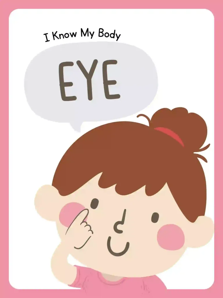 Printable Body Parts Posters For preschoolers and kindergarten (eye)