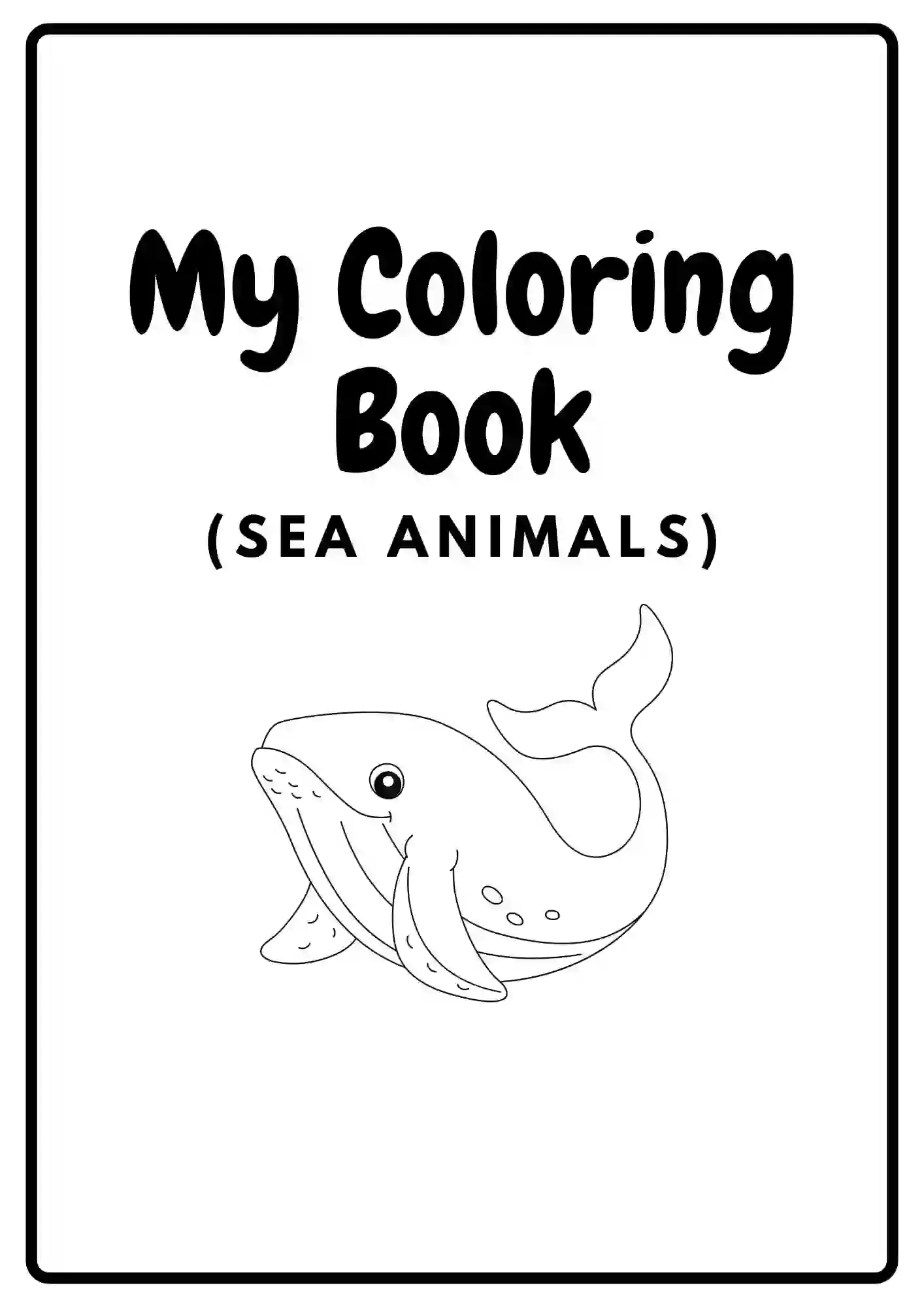 Sea Animal Coloring Worksheets For Kindergarten
