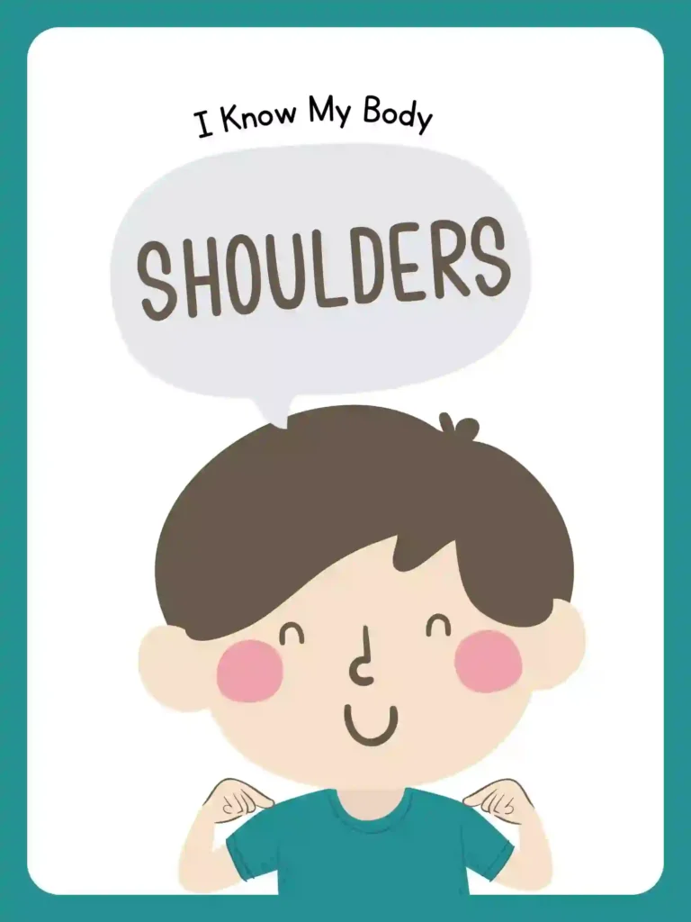 Printable Body Parts Posters For preschoolers and kindergarten (shoulders)