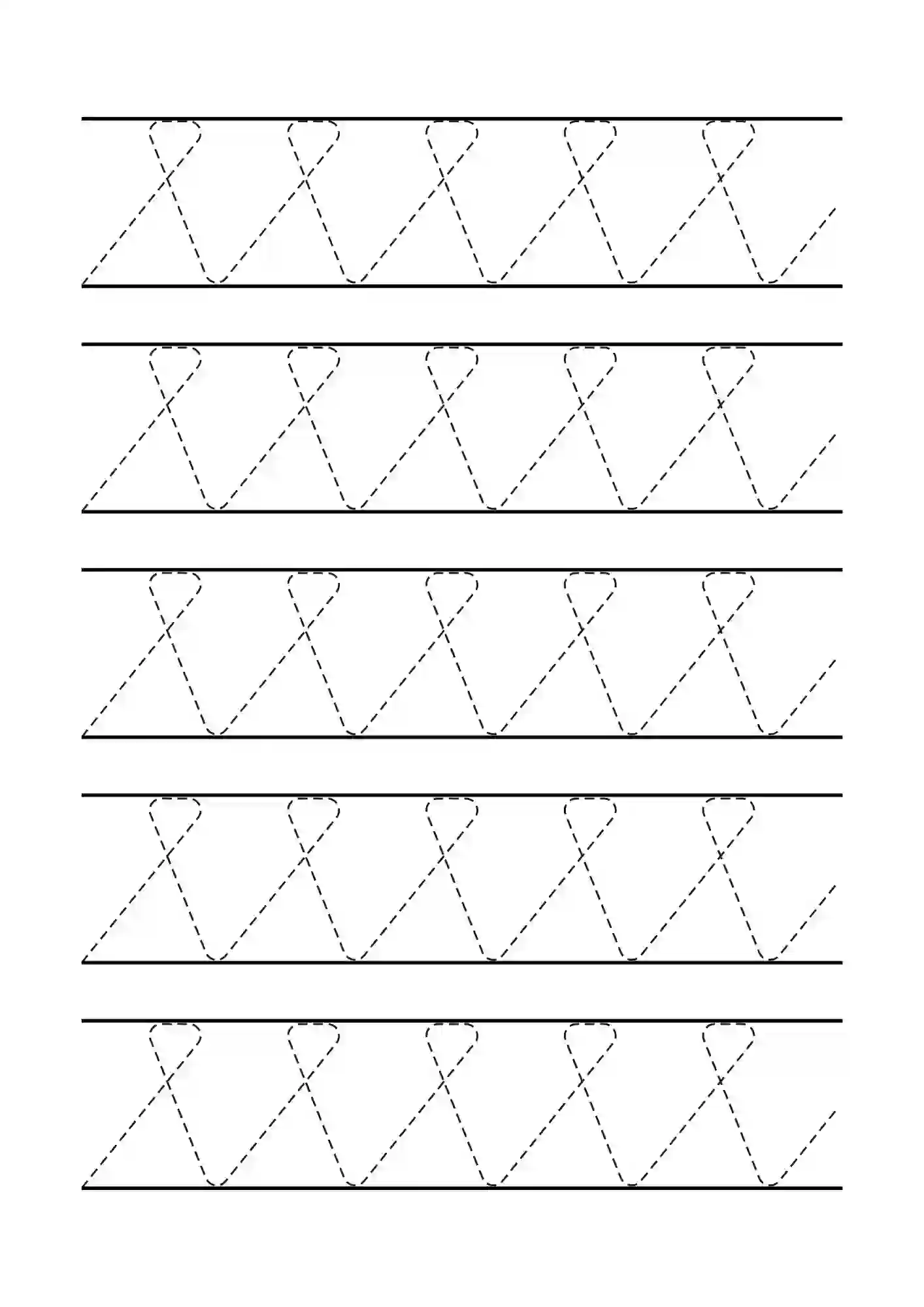 Kindergarten Handwriting Practice Lines Worksheets 