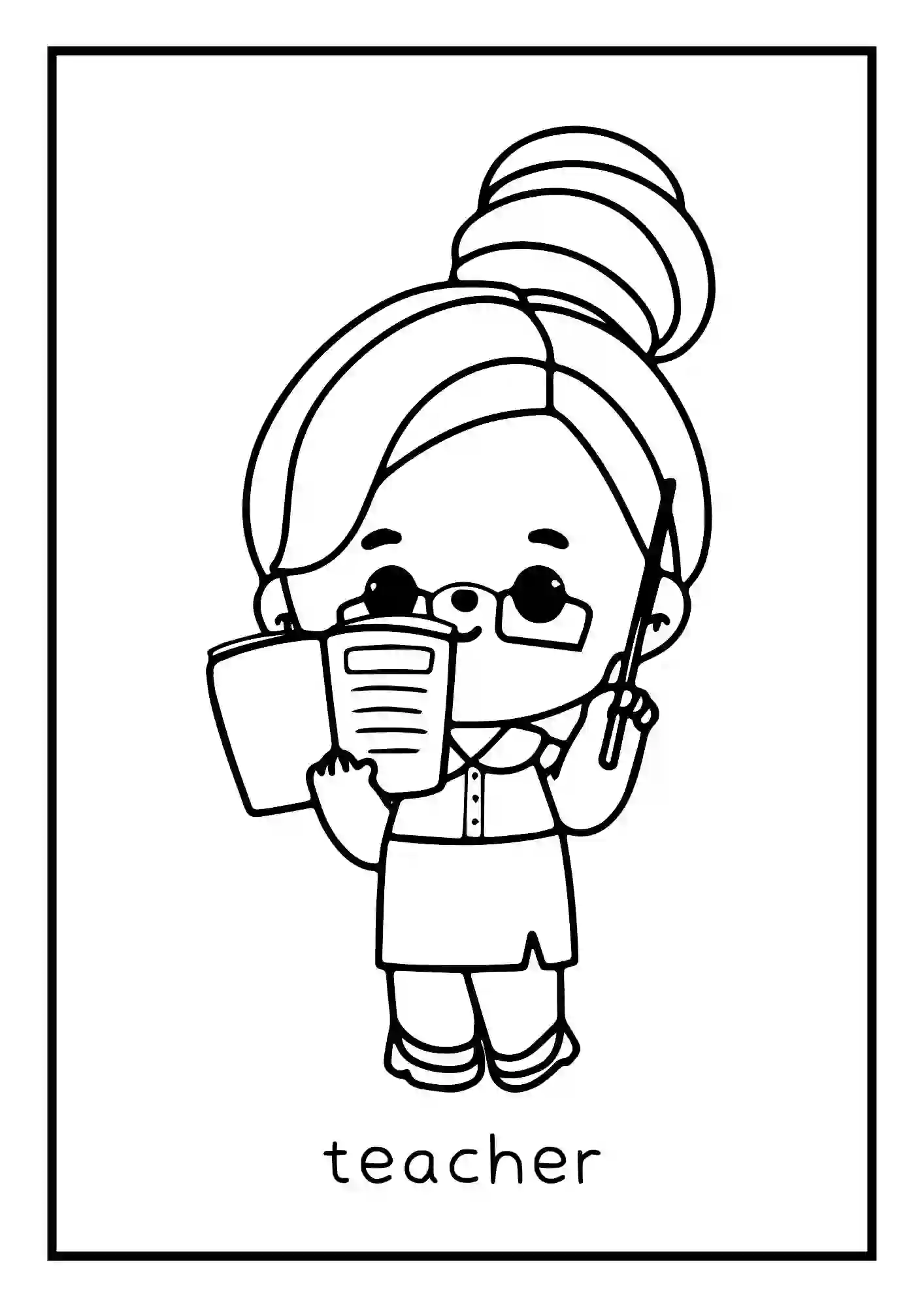 Different Professions, occupations, carriers, jobs, Coloring Worksheets (teacher)