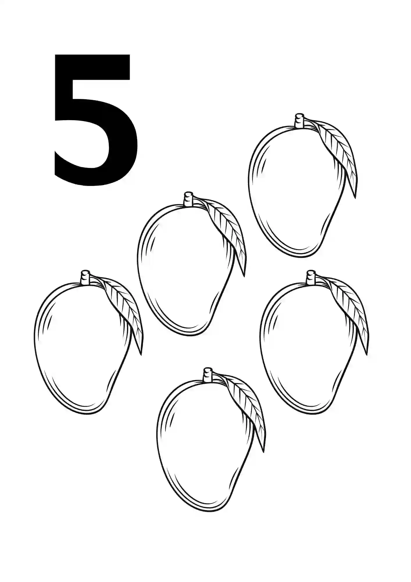 Count And Color Worksheets 1-10 (NUMBER 5)