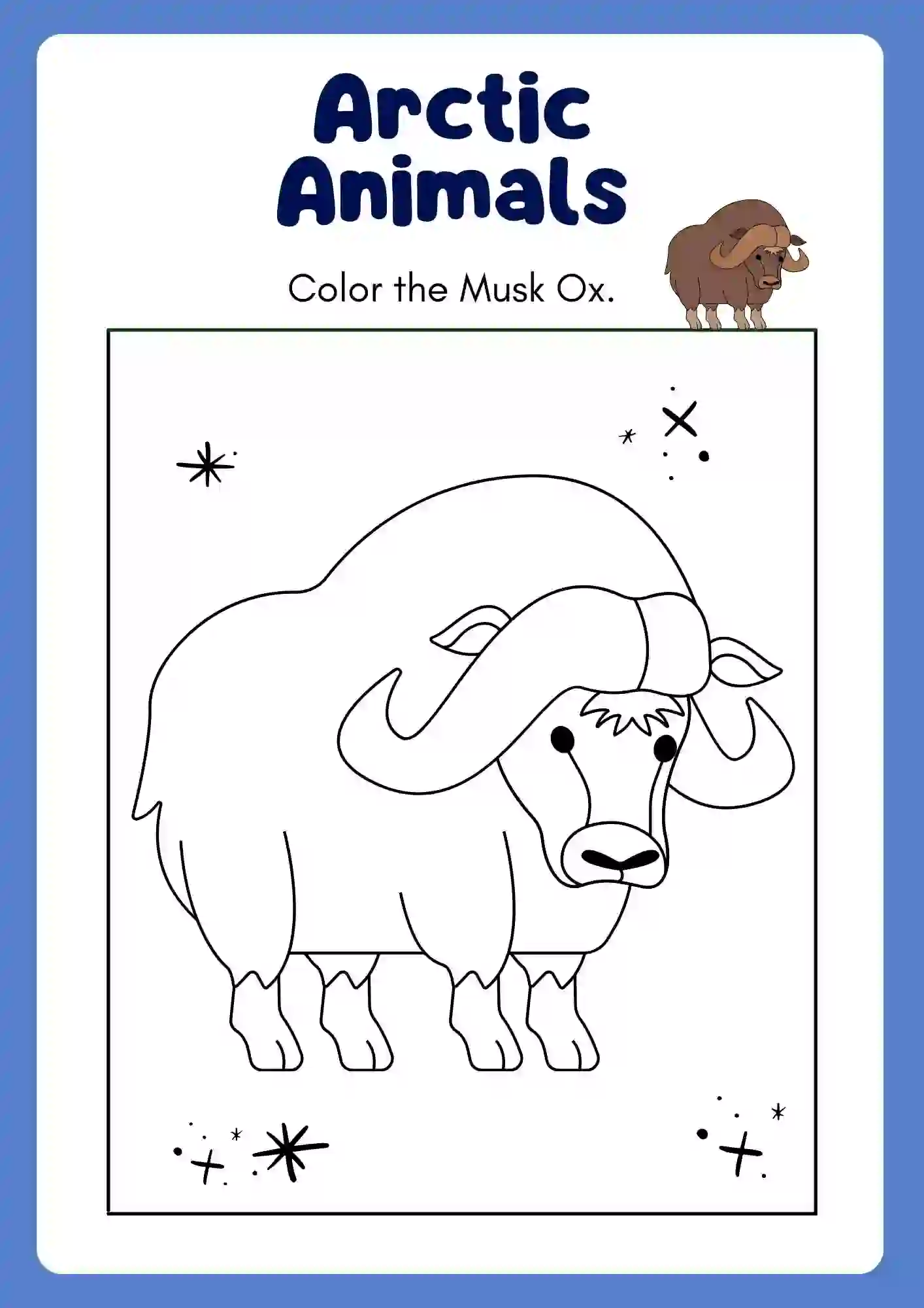 Arctic Animal Coloring Worksheets (OX)