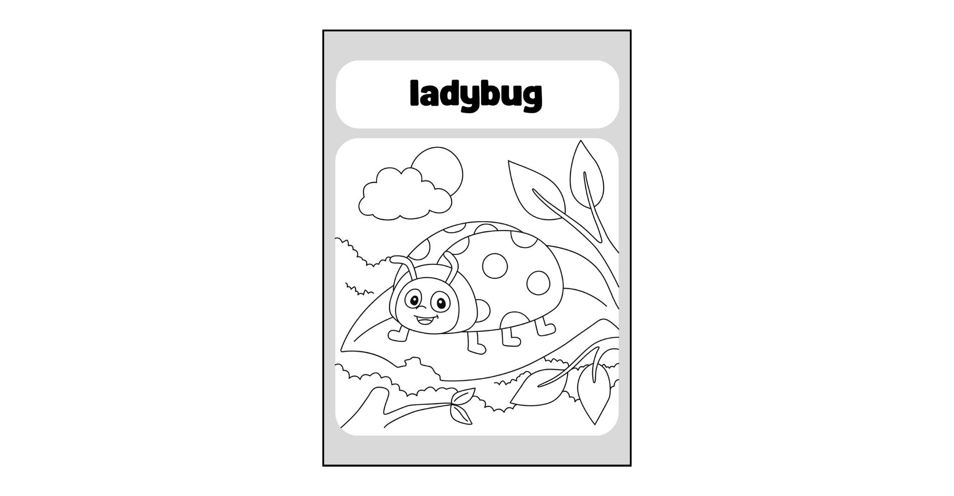 Insects Coloring Worksheets for Kindergarten