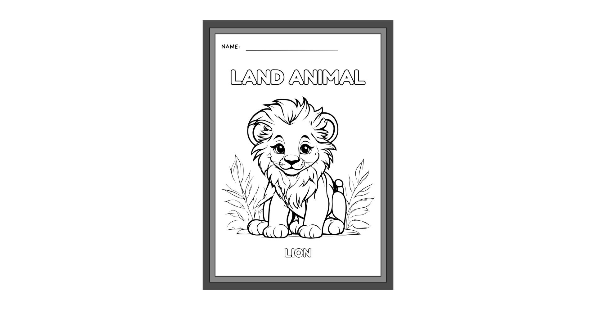 Printable Land Animals Coloring Worksheets