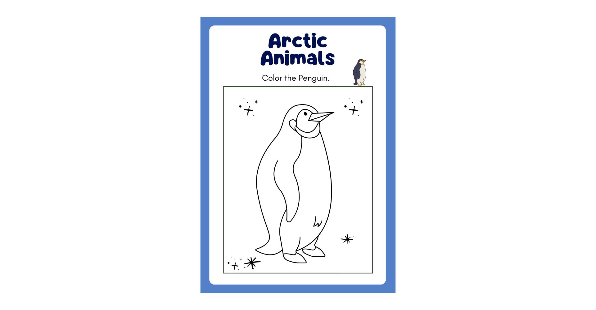 Arctic Animal Coloring Worksheets For LKG & UKG