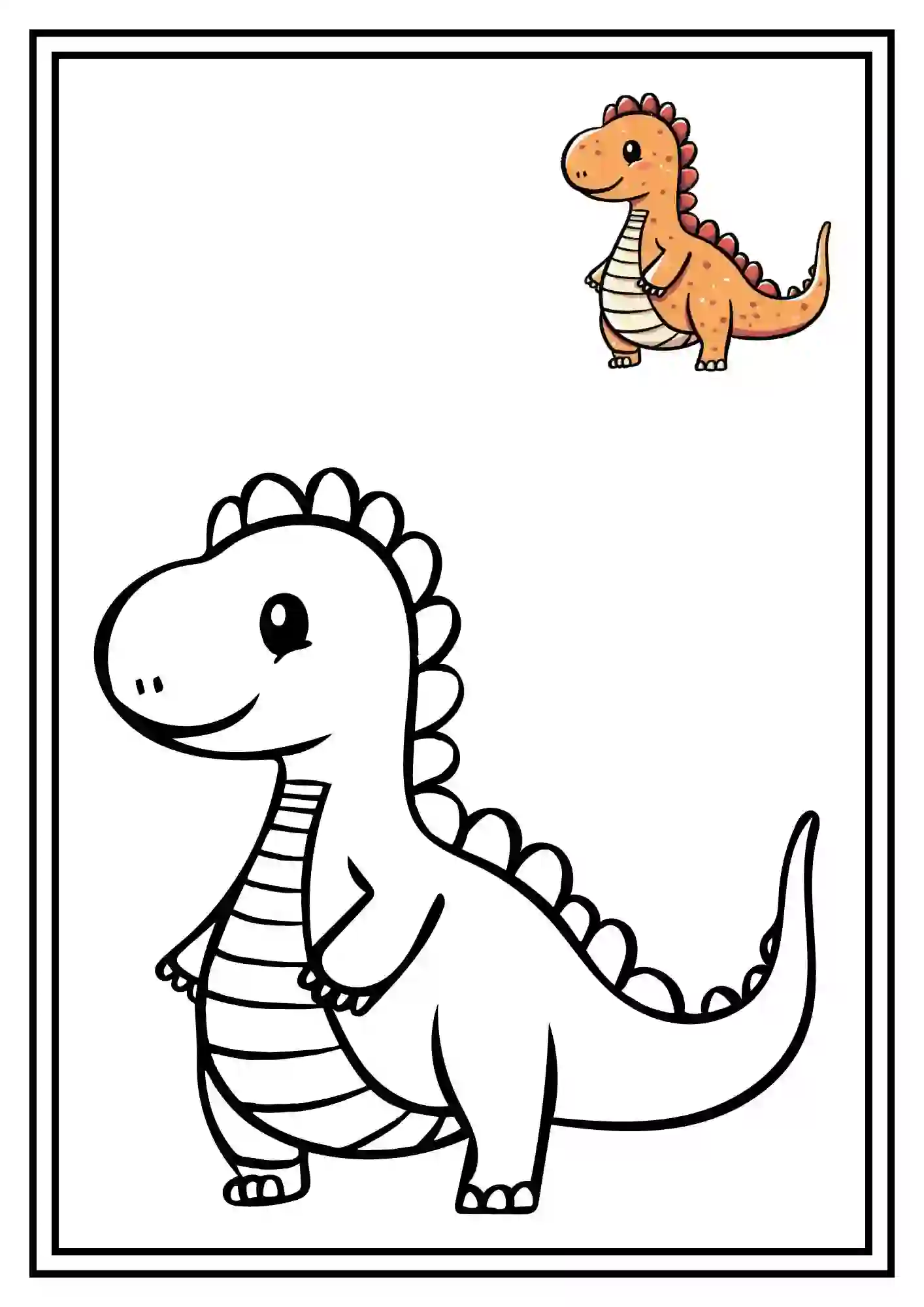 Dinosaur Coloring Worksheets For Kindergarten