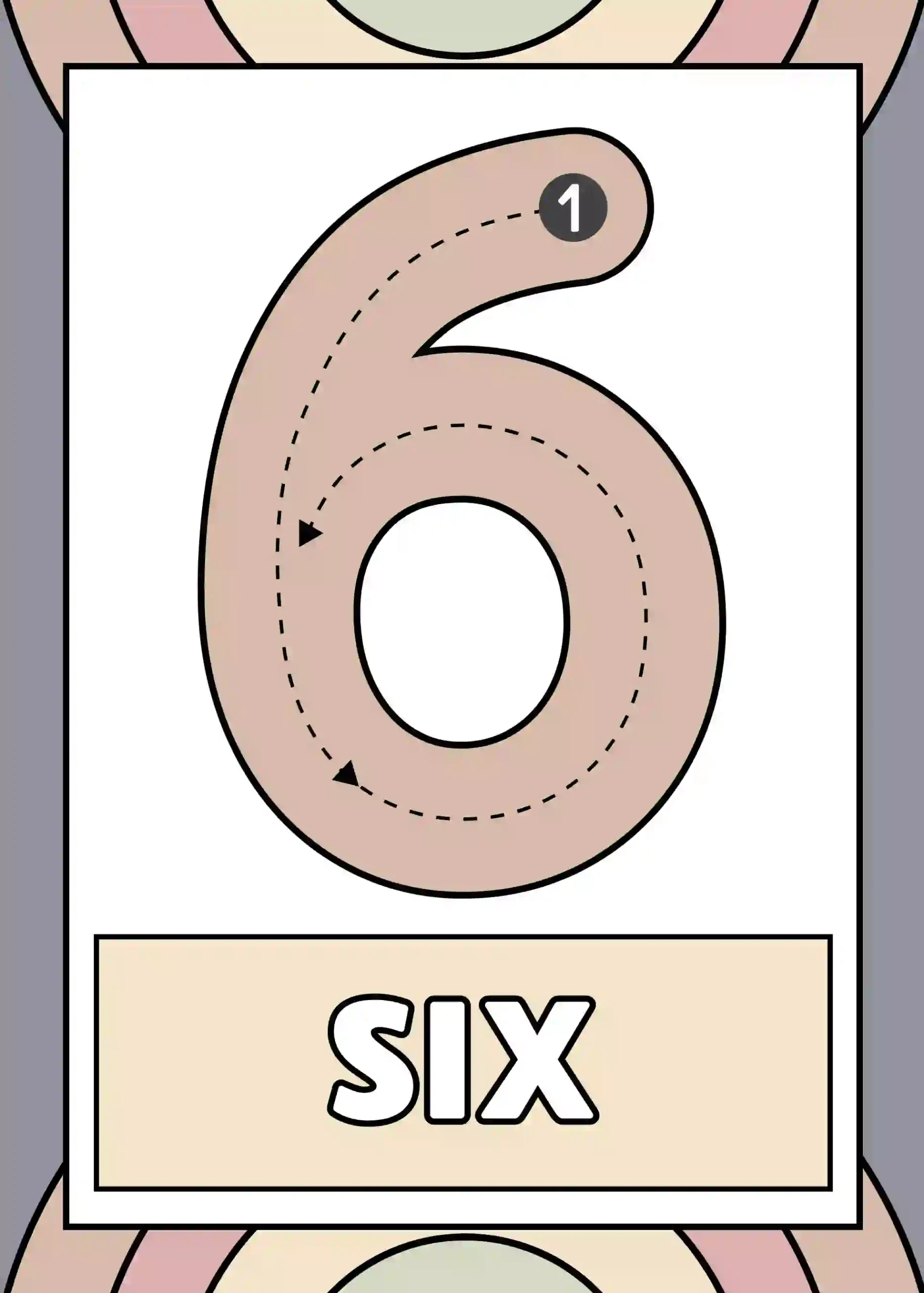 Number Formation Posters ( number 6  )