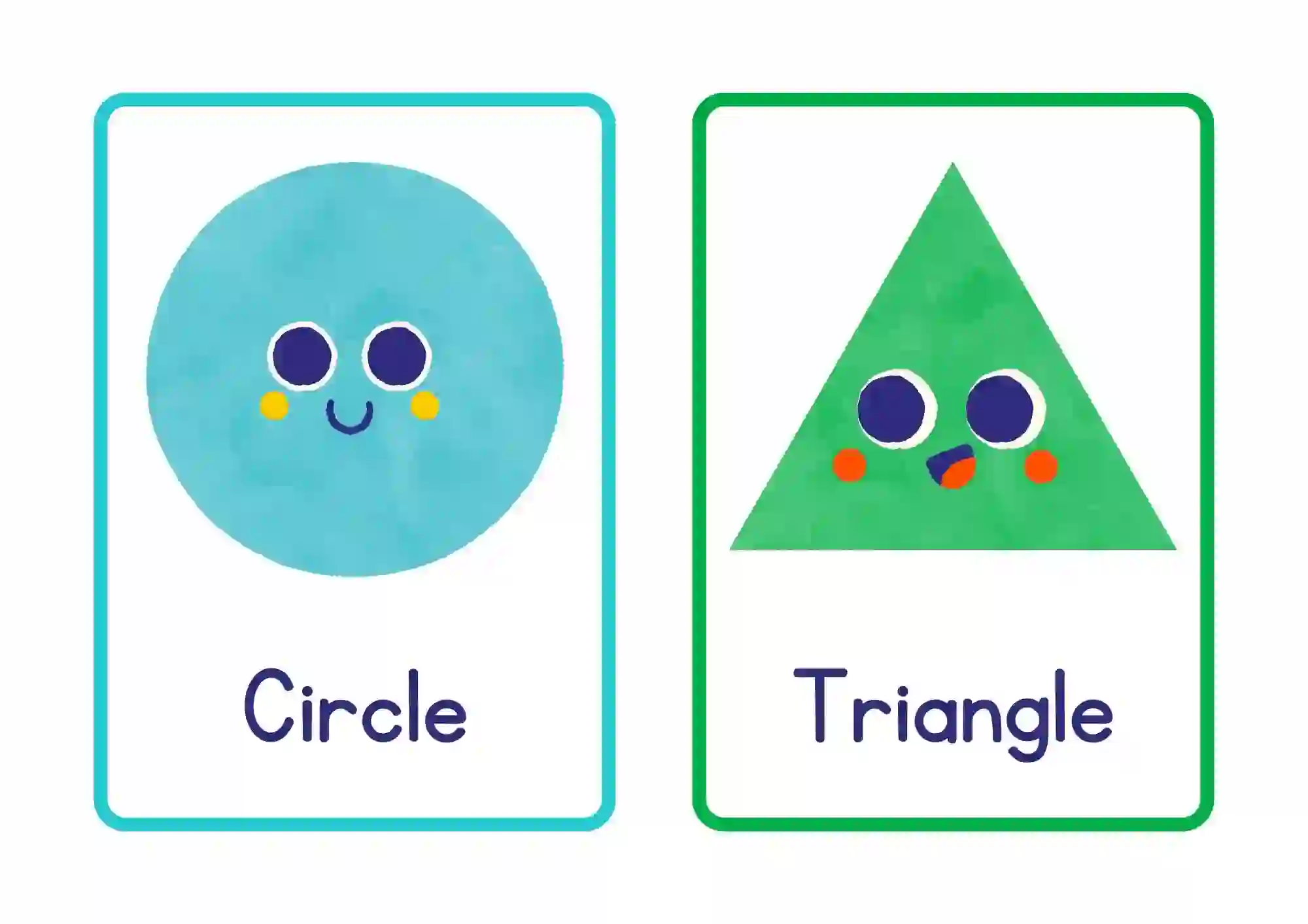Shape Characters Posters For Kindergarten (circle and triangle)