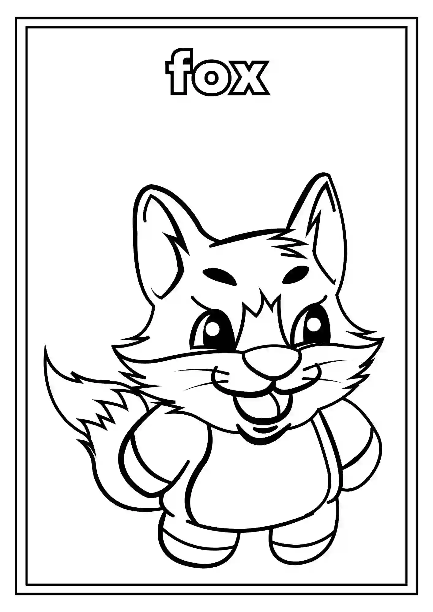 Animal Coloring Worksheets for Kindergarten Part 2 (FOX)