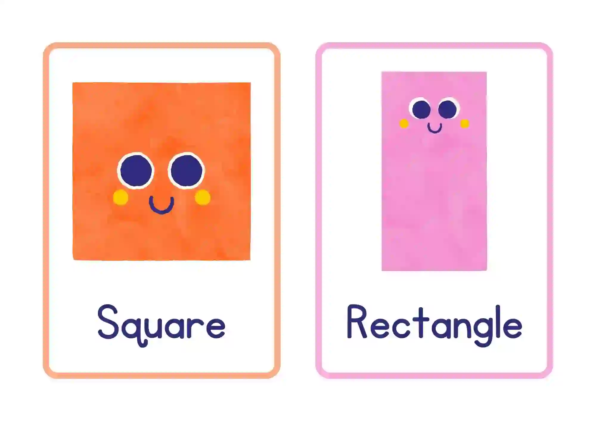 Shape Characters Posters For Kindergarten (square and rectangle)