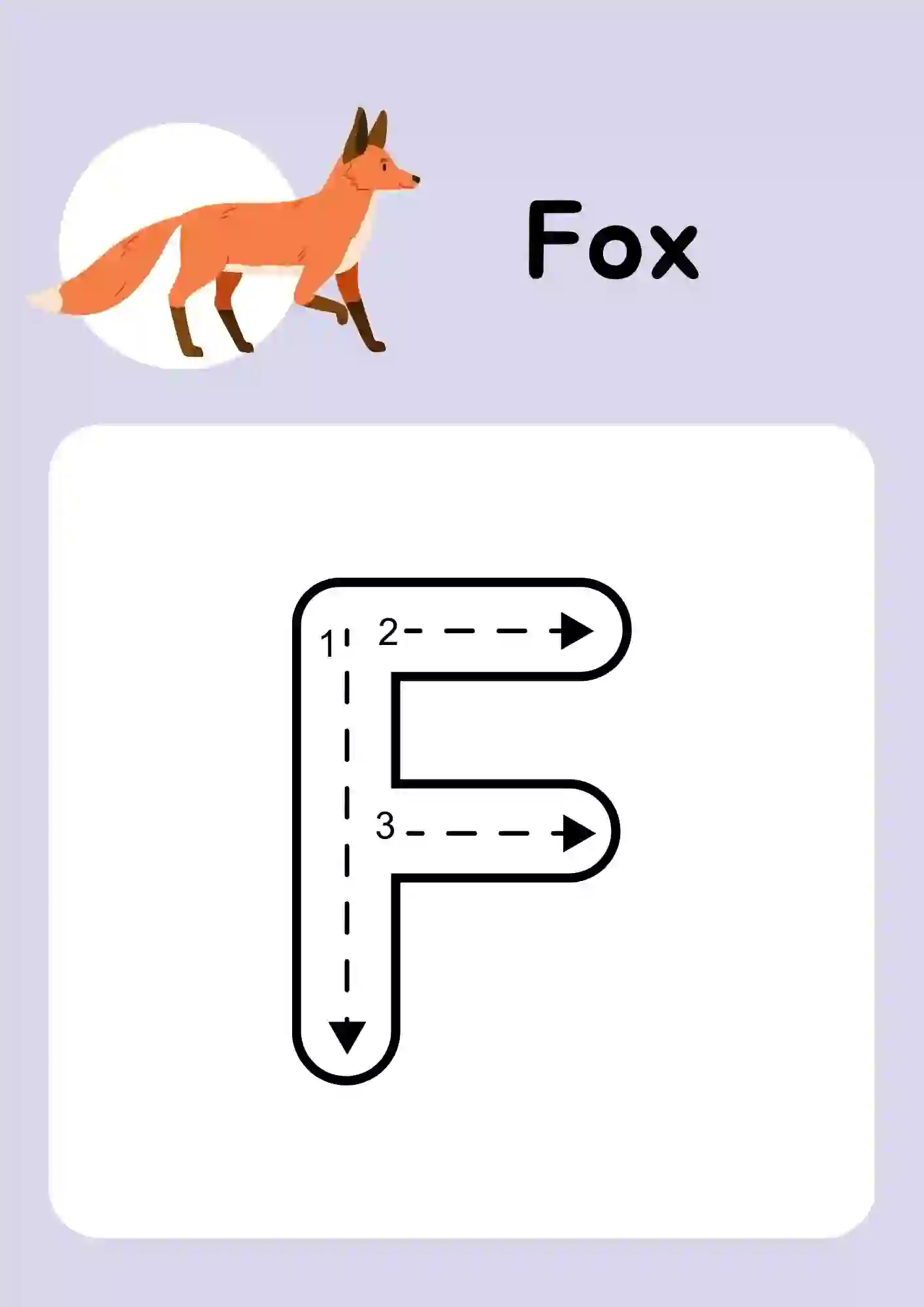 Uppercase Alphabet (F) Tracing Worksheets Kindergarten