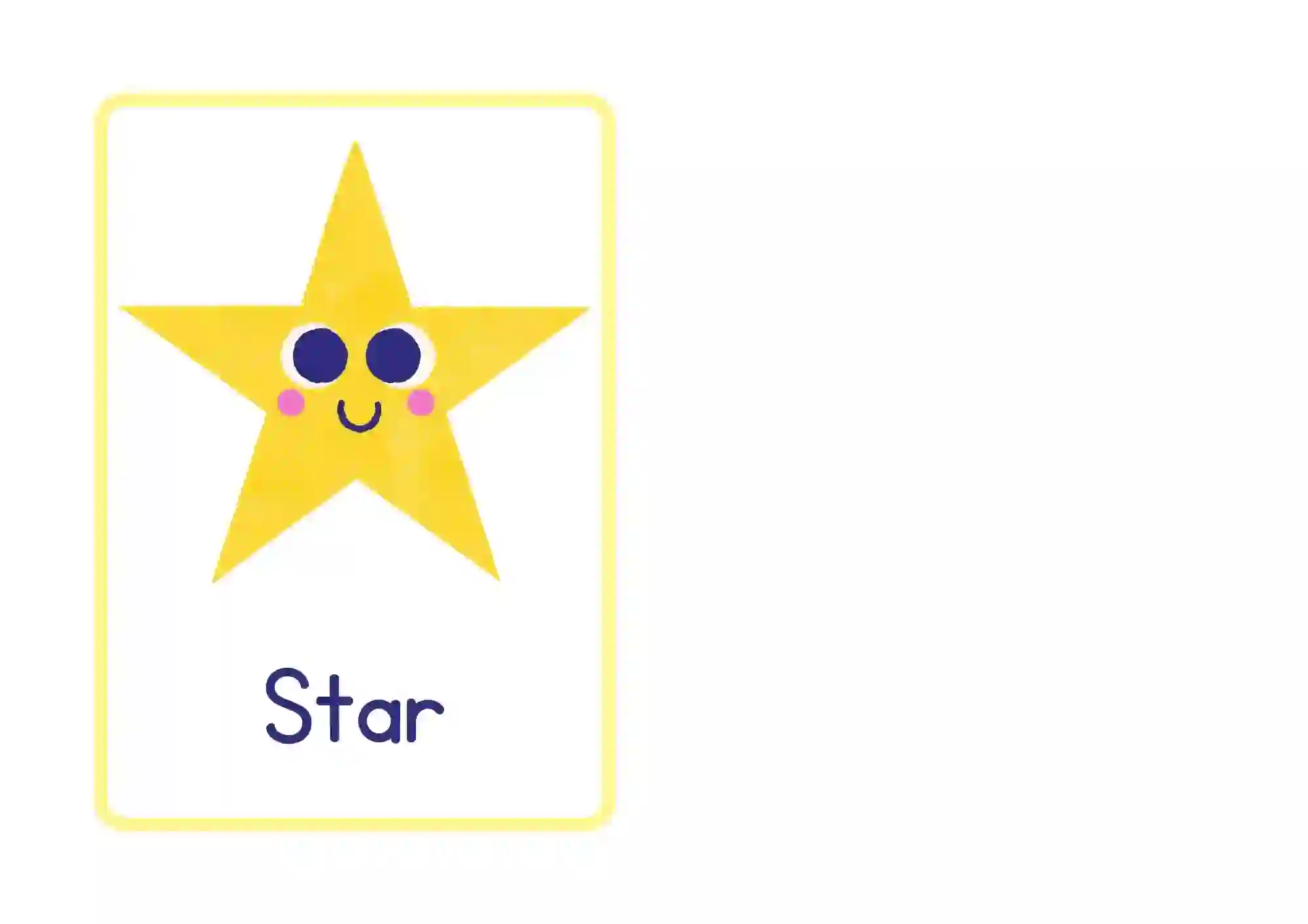 Shape Characters Posters For Kindergarten (star)
