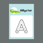 Animals Alphabet Uppercase Tracing Worksheets Kindergarten