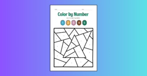 Color by number shapes worksheets for kindergarten