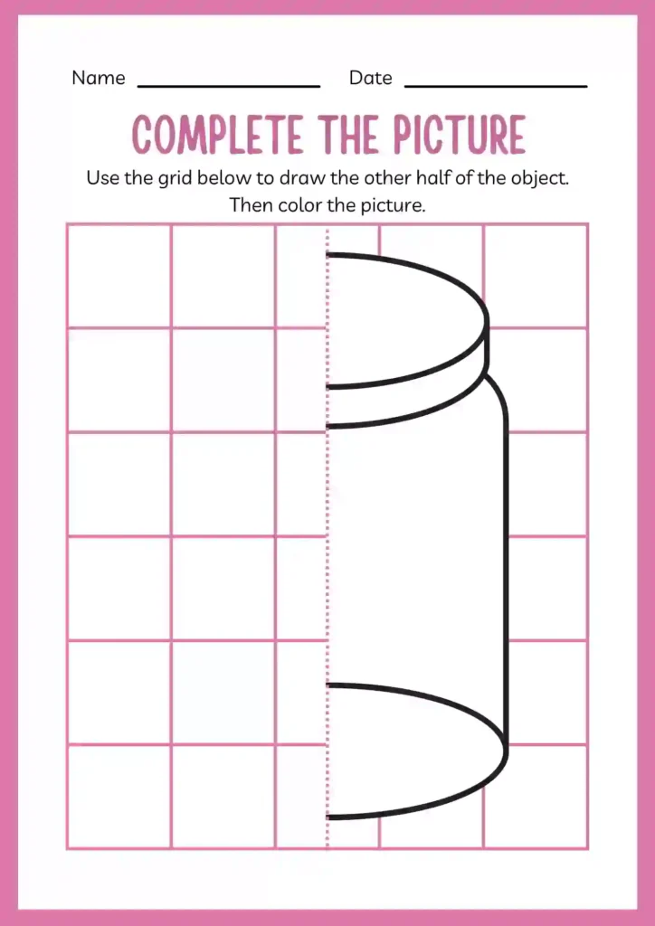 Free Symmetry Line Worksheets for Kindergarten