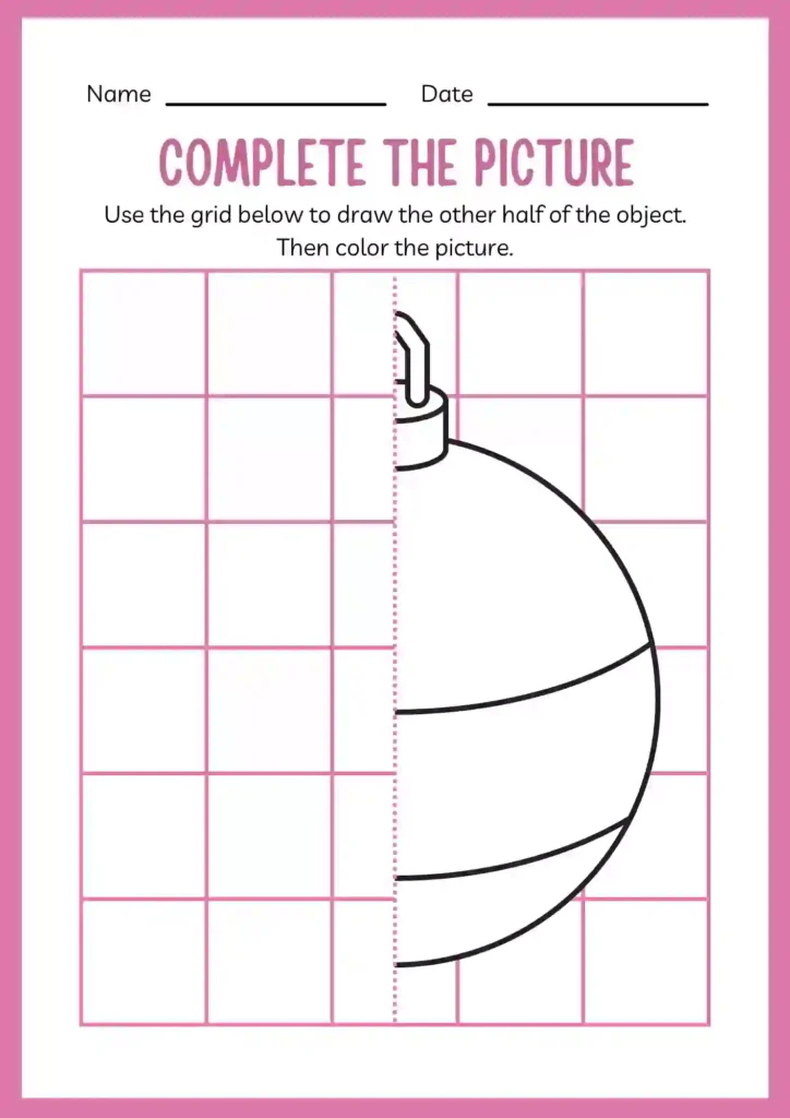 Free Symmetry Line Worksheets for Kindergarten