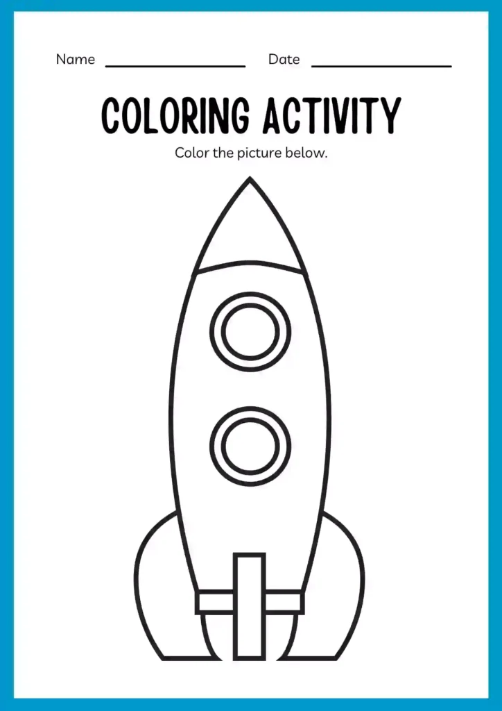 Transportation Worksheets for Kindergarten coloring activity