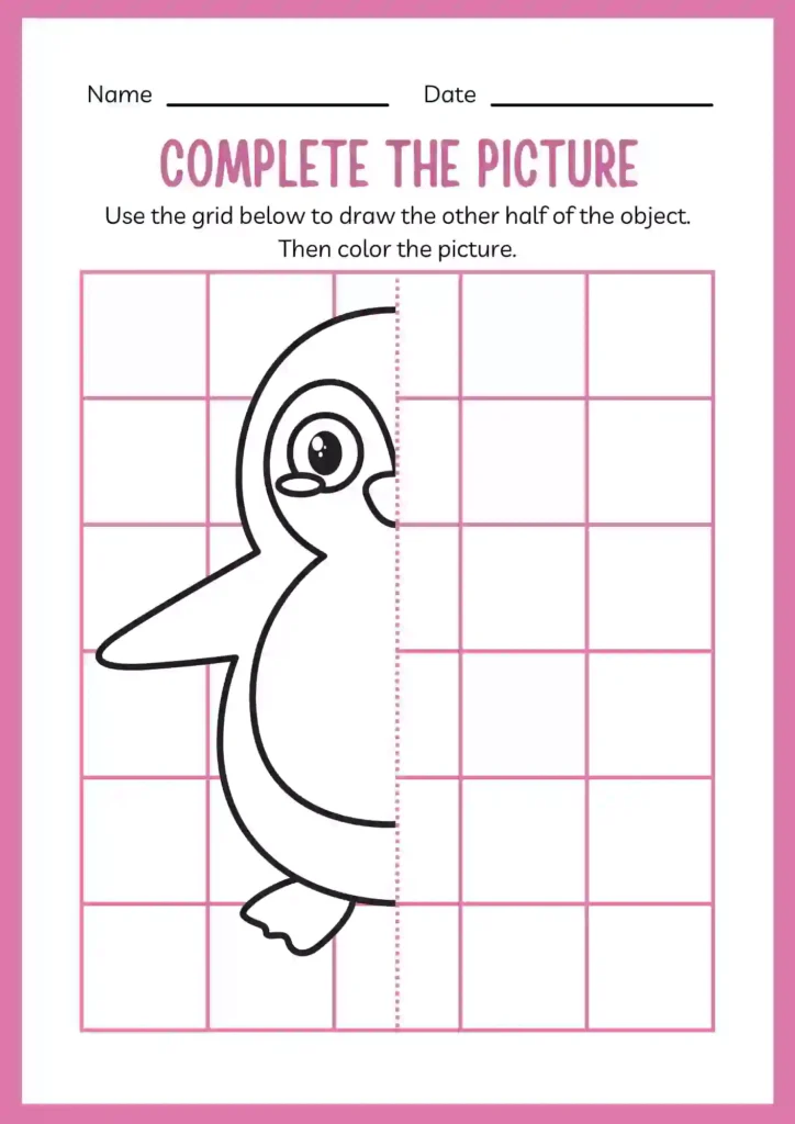 Free Symmetry Line Worksheets for Kindergarten