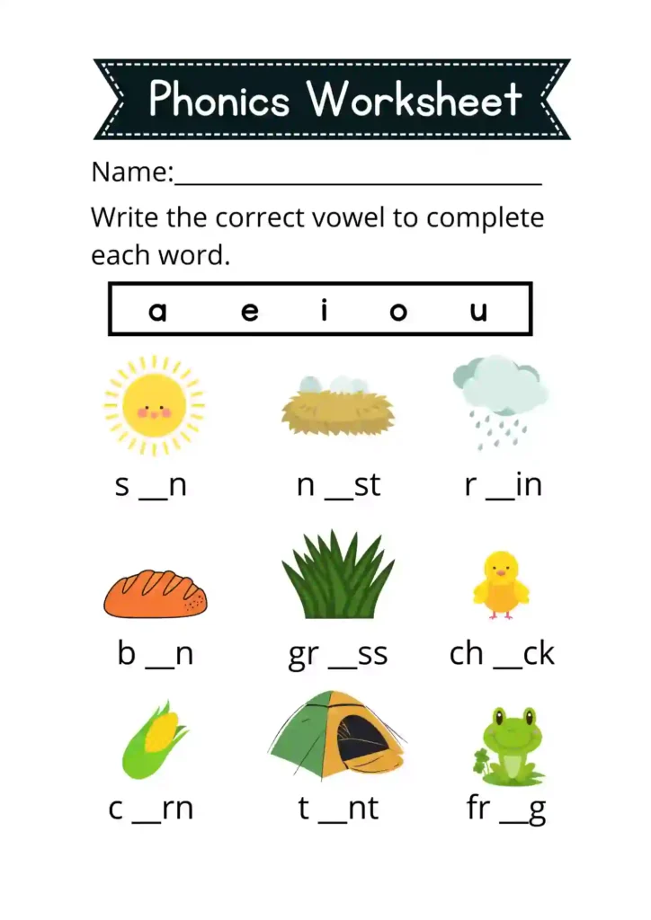 Beginner Phonics Worksheets For Kindergarten