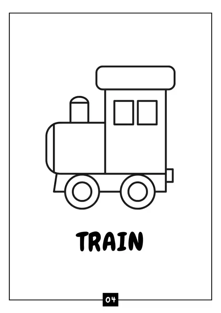 Coloring Worksheets For Kindergarteners (train)