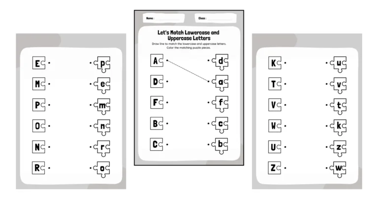 Alphabet Matching Worksheet For Nursery And Kindergarten Free Pdf Download